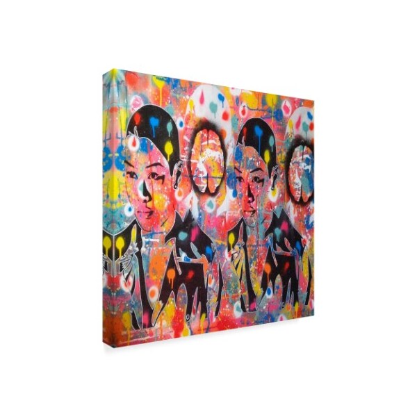 Abstract Graffiti 'Abstract Androids' Canvas Art,14x14